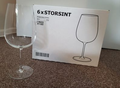 6 Large wine glasses