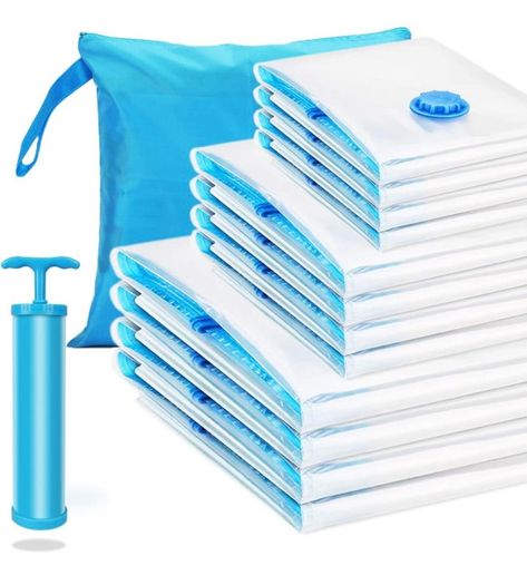 Vacuum Storage Bags 12 Pack, Storage Space Saver Bags with Zip Reusable, 4 Jumbo(100  80cm)+ 4 Large + 4 Medium for Clothes Duvets Bedding Quilt Coats Blankets | Free Hand Pump (FREE POSTAGE)