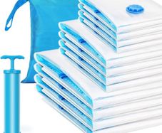 Vacuum Storage Bags 12 Pack, Storage Space Saver Bags with Zip Reusable, 4 Jumbo(100  80cm)+ 4 Large + 4 Medium for Clothes Duvets Bedding Quilt Coats Blankets | Free Hand Pump (FREE POSTAGE)