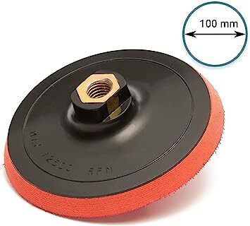 Glass Polish 12602 Rotary Backing Pad with Hook and Loop for High Speed Sanding and Polishing | Thread: M14x2 | 100 mm