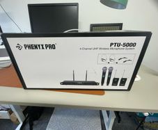 Phenyx Pro put-5000 Wireless Microphone System, 4-Channel UHF Wireless Mic Set
