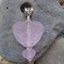 Pink heart pendant, Handmade jewellery,Necklace.Valentin'e Day gift.Jewellery Image 2