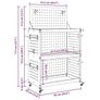 Tool Trolley White 65 x 35 x 111 cm Cold-rolled Steel Image 4