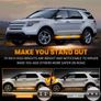 White Amber LED Side Marker Light Bars, Strobe Running Lamp Kit, Surface Mount Emergency Warning Light for Truck SUV Vehicle, 12V Exterior Automotive Image 3