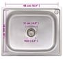 Camping Sink Single Basin Stainless Steel Image 7