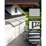 Awnings for Door Entrance, 38 x 117 in, Exterior Front Door Window Awnings with Drainage & ABS Bracket, Rain Snow Sun Protection Image 3