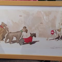 "Boris" O' Klein engraving hand coloured signed in Pencil