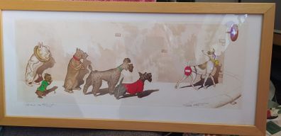 "Boris" O' Klein engraving hand coloured signed in Pencil