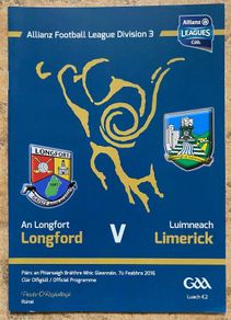 2016 Lonford v Limerick - GAA Allianz Football League Programme