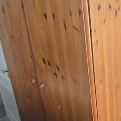 wooden wardrobe