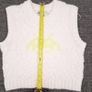 Zara Cream White Cable Knit Space Invaders Pixel Graphic Sleeveless Jumper Vest Size M Image 7