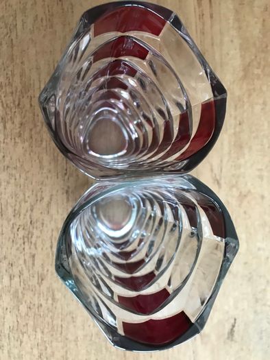 Vintage Ruby Red Glass Vases