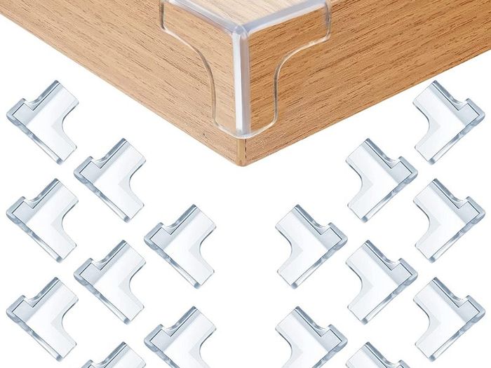 Corner Protector Baby Proofing Safety Table Corner Guards Baby Proof Safety Products Pre Taped Furniture Protector Clear Edge Bumpers Guard for Baby, Kids, Fireplace, Countertop (8)