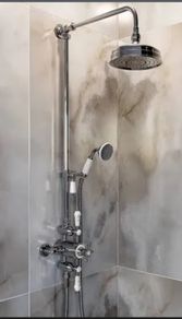 Victorian thermostatic rainfall shower chrome