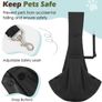 Small Dog Sling Carrier, Reversible Hands Free Dog Sling Carrier for Small Dogs Cats, Puppy Slings Carriers with Adjustable Safety Harness, Puppy Essentials, Black Image 4