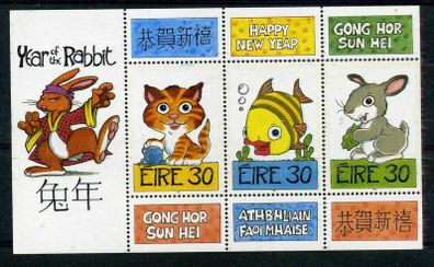 1999 Ireland Chinese New Year, Year of Rabbit Commemorative Stamps Miniature Sheet Mint Never Hinged (MNH)