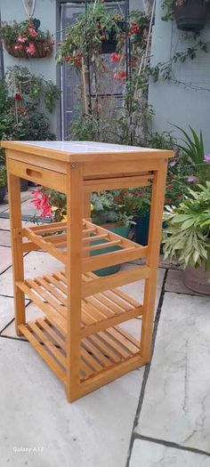 Tiled Kitchen Trolley