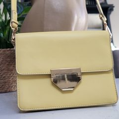 TOPSHOP yellow sunburst cross-body bag with gold hardware Rrp 50 (New)
