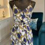 Whistles Ladies' Dress in Navy, Yellow, and White with Thin Straps Size: UK 10 / EU 38 Image 6