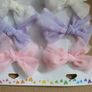 Soft Pastel White,Pink and Lilac Hair-Bow Set Image 2
