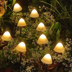 Solar Garden Lights Outdoor, Solar Mushroom Lights LED Waterproof Garden Stake Lights Decorative Pathway Landscape Lighting Ornaments for Patio Yard Lawn Backyard Wedding Party (FREE POSTAGE)