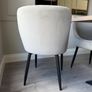 Set of 6 Grey Velvet Dining Chairs Image 5