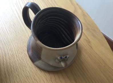 Pottery mug novelty