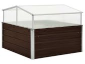 Greenhouse Brown 100x100x85 cm Galvanised Steel