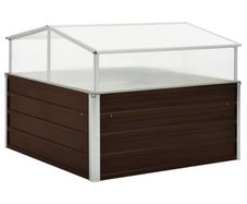 Greenhouse Brown 100x100x85 cm Galvanised Steel