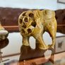 Traditional Hand Carved Soapstone Elephant Figurine Image 5