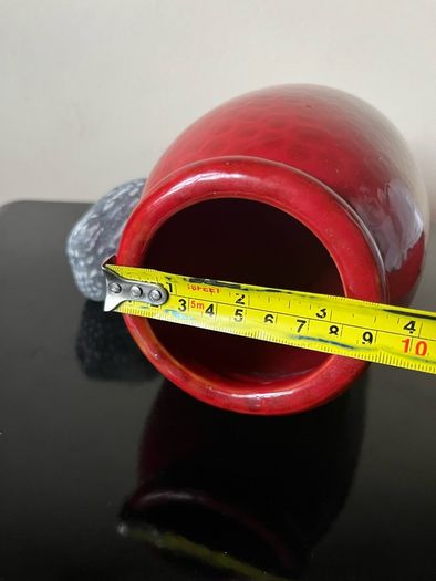 Red Stoneware Pottery Vase