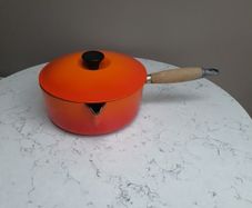 Le Creuset cast iron Saucepan  Volcanic Orange