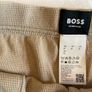 Mens Waffle Shorts from BOSS Stoneway Beige M Image 6