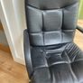 Black leather office chair Image 2