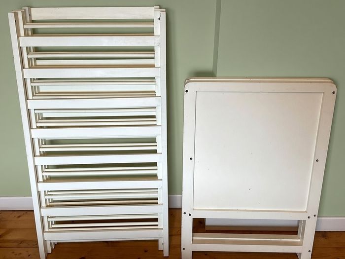 Large White Wooden Baby Cot | Great Condition