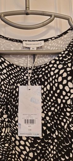 Black & White Dress, Warehouse, brand new with a tag