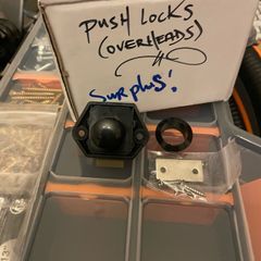 Push locks for camper van cabinets