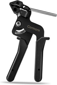 Cable Tie Cutter Gun - Stainless Steel Crimper Tensioning and Cutting Cable Tie Tool, Metal Zip Tie Wrap Fasten Gun Pliers for Stainless Steel Cable Ties