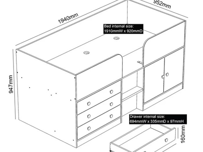 BARGAIN!!! Kids cabin bed bunk bed