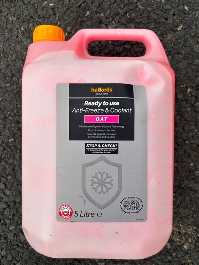 (Used once) Anti Freeze & Coolant