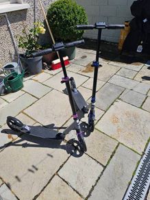 1  Purple _ Crivit big wheel manual town scooter , like new