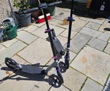 2 x Crivit big wheel manual town scooters , like new