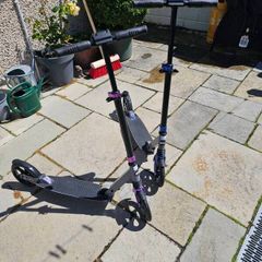 2 x Crivit big wheel manual town scooters , like new
