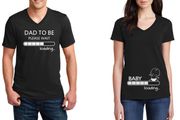 Dad To Be And Baby Loading Couple T-shirts Great Gift Present For Valentines Day Idea