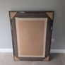 Large White Wooden Wall Mirror with Blue Accent Trim (35 cm x 120 cm) Image 4