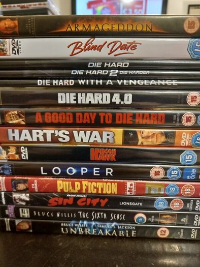 Bruce Willis Dvd Collection Bundle Die Hard Sixth Sense Sin City Looper Etc