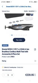 Dremel Cordless Grinder with 2 batteries and charger RRP 300 euro