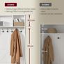 White 4 in 1 Entryway Coat Rack with Shoe Storage and Bench Modern Country Image 6