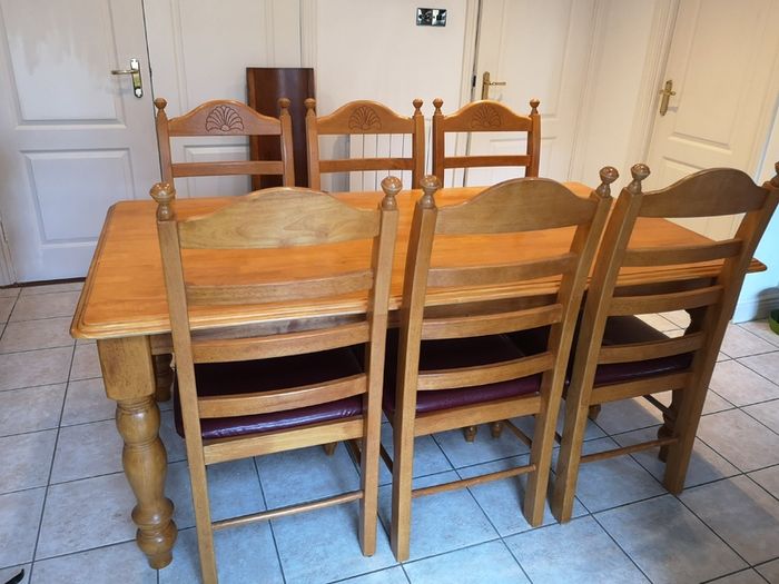 Dining table and chairs