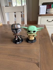 Mandalorian and Grogu (baby Yoda) Star Wars Funko Pop Vinyl Bobblehead Figurines